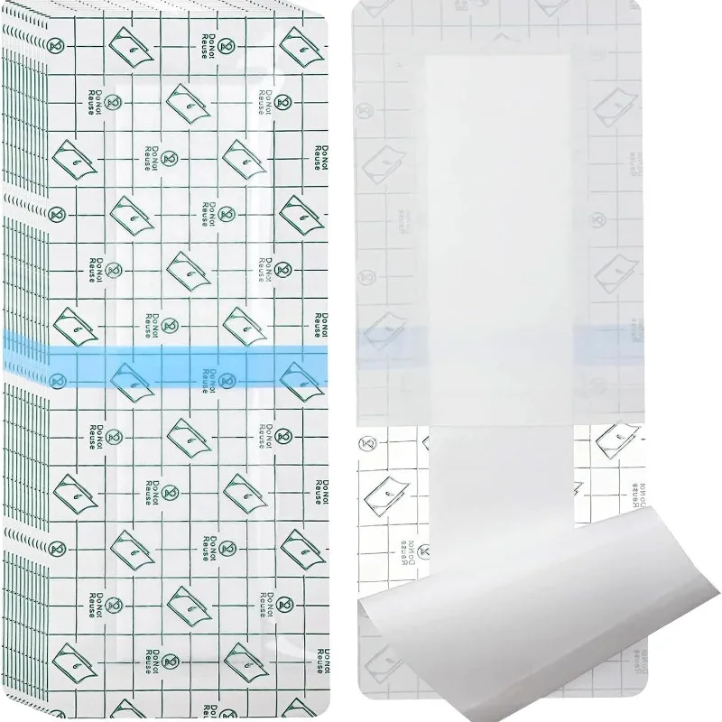 5 hojas/juego de tirita transparente pequeña y grande, vendaje para heridas en la piel, sección C, cinta de yeso de película de PU autoadhesiva impermeable - imagen 2