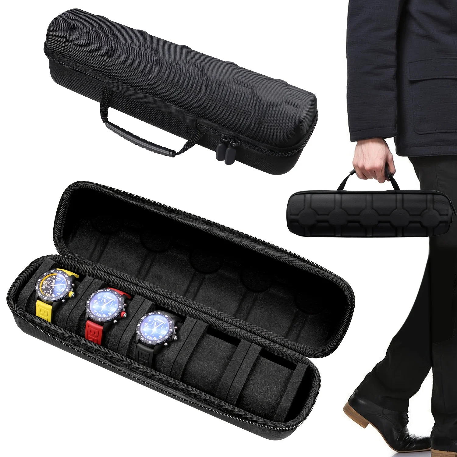 Organizador compacto dentro de una mochila de viaje