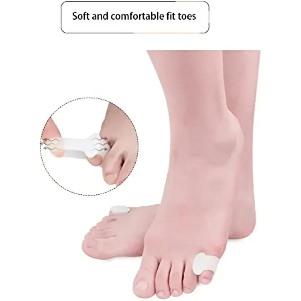 Separador de dedos y pies, Protector de Gel para el cuidado del dedo del pie, 2 uds., ortopédico de silicona para juanete, Corrector de Hallux Valgus, espaciador de pedicura, Yoga - imagen 5
