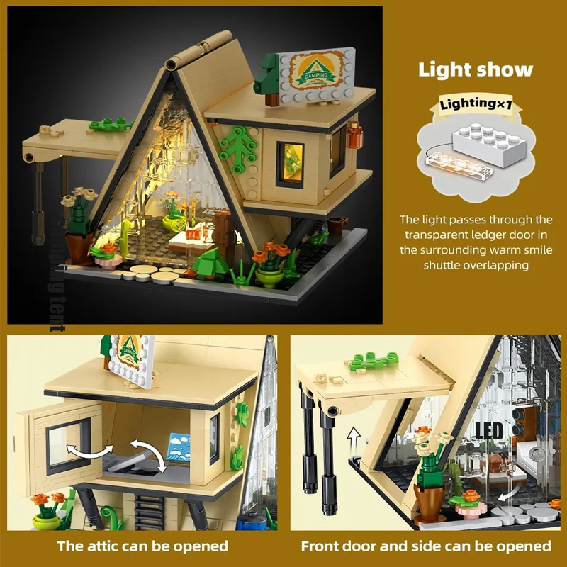 Tienda de campaña infantil – bloques construcción mini ciudad - imagen 3
