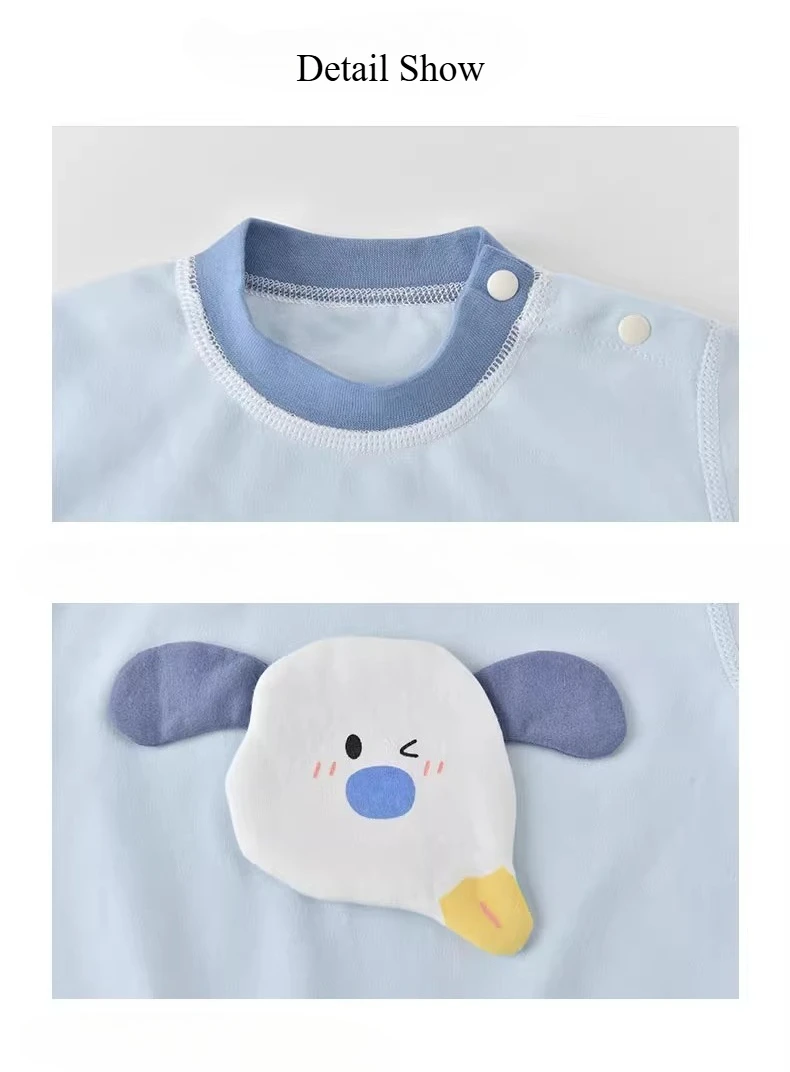 Mono bebé manga larga con patrón cachorro 3D – Cuello redondo - imagen 5