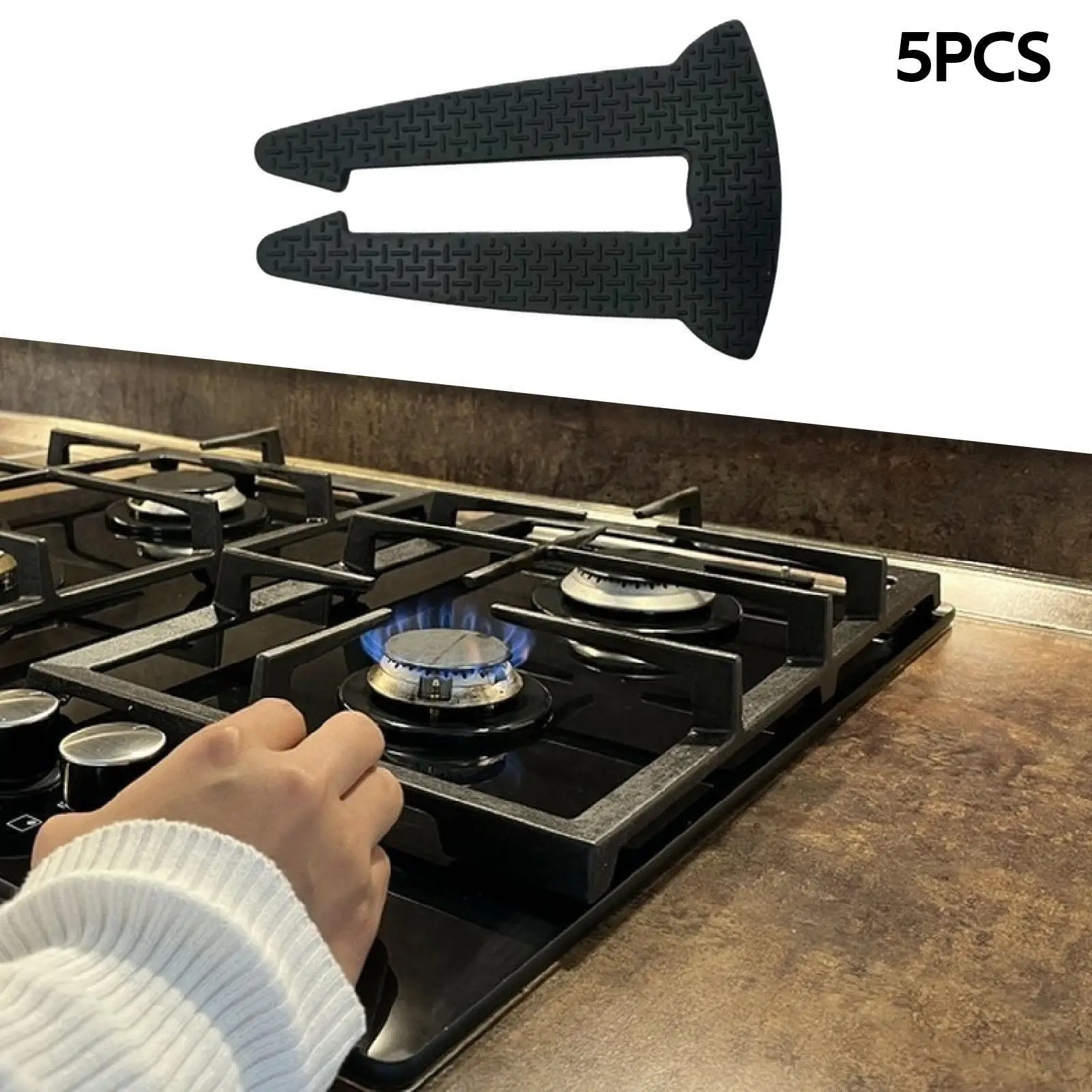 5 uds perillas de horno cerraduras de silicona perilla a prueba de niños cubiertas de seguridad cerraduras de perilla de estufa de Gas para quemador cocina estufas mascotas estufas para el hogar - imagen 4