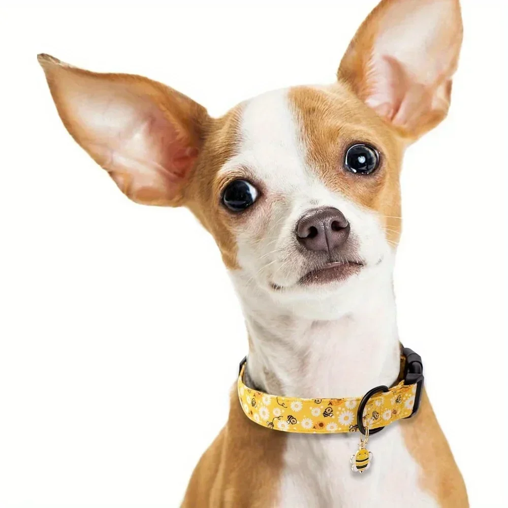 Collar para perro con estampado de abeja amarilla – diseño original - imagen 2