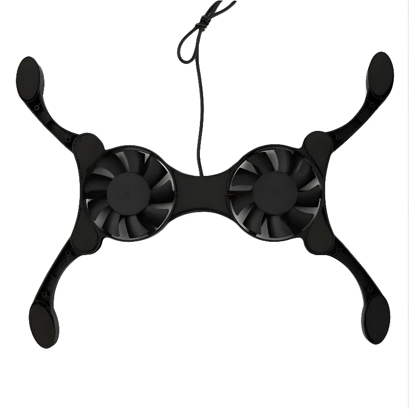 Radiador plegable, almohadilla de refrigeración para ordenador portátil, accesorios para ordenador, Mini portátil USB, soporte de ventilador doble portátil - imagen 5