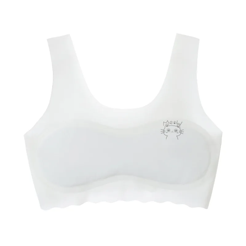 Ropa interior de algodón fino: camiseta niño y sujetador niña