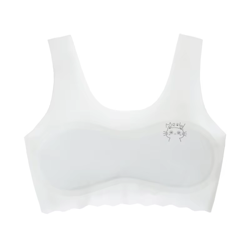 Ropa interior de algodón fino: camiseta niño y sujetador niña
