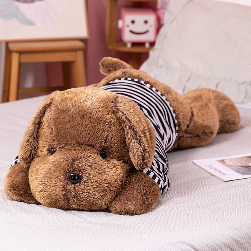 Peluche de perro tumbado gigante suave, cojín para dormir - imagen 5