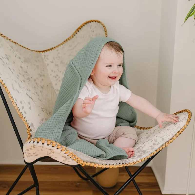 Toalla de bebé con capucha 100% algodón suave súper absorbente envoltura de baño manta Poncho para recién nacido manta transpirable - imagen 2