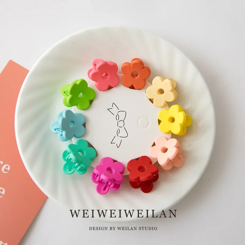 Mini pinza para el pelo para niña, accesorios para el cabello estilo princesa con flor de cerezo, pinza para el pelo para flequillo, trenzas de cola de caballo Updo - imagen 4