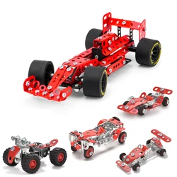 Bloques de metal 3D F1 para niños y niñas Construcción con tornillos
