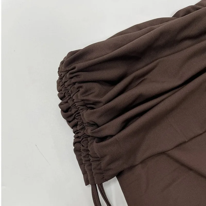 Vestido maternidad dos piezas – Hombros descubiertos para baby shower - imagen 3