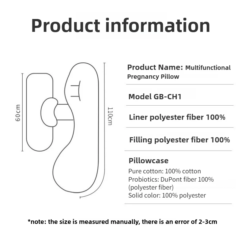 Almohadas de embarazo en forma de H con fundas de almohada desmontables, almohadas para mujeres embarazadas, almohada de soporte para el cuerpo para dormir de maternidad - imagen 5