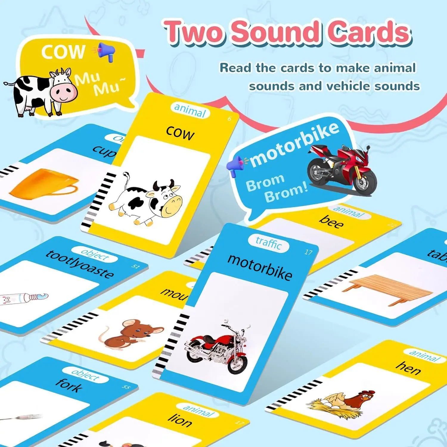 Tarjetas Flash de educación temprana 112P/225, juguetes de aprendizaje, tarjetas flash parlantes para niños en edad preescolar, libro de Audio electrónico en inglés, regalo - imagen 2