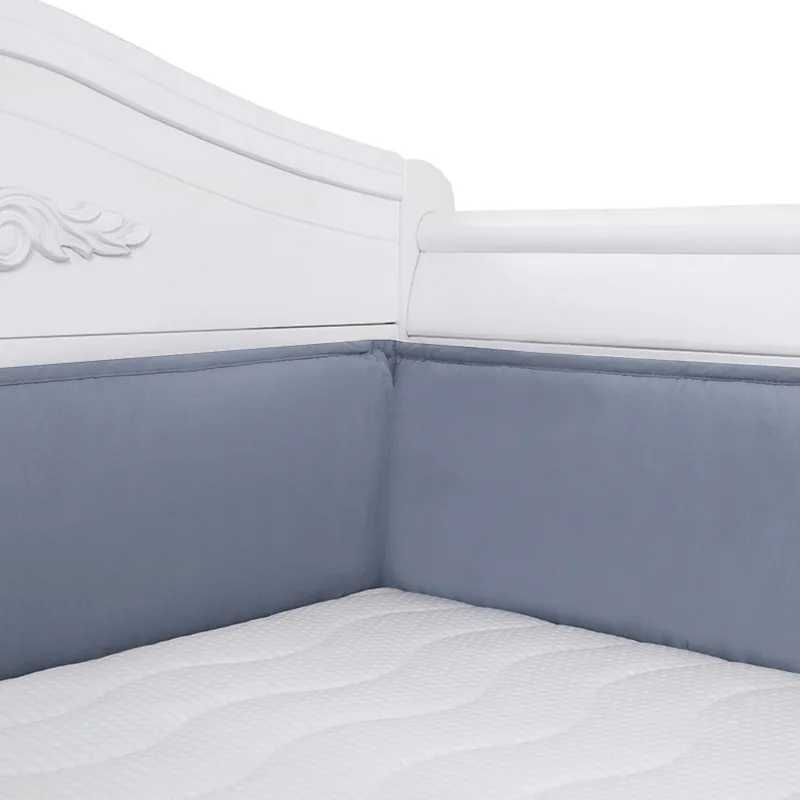 4 unids/set 132*24,5 cm * 2/68, 5*24,5 cm * 2 estrellas nórdicas cama de bebé parachoques gruesos cuna de una sola pieza alrededor de cojín almohadas protectoras de cuna - imagen 5