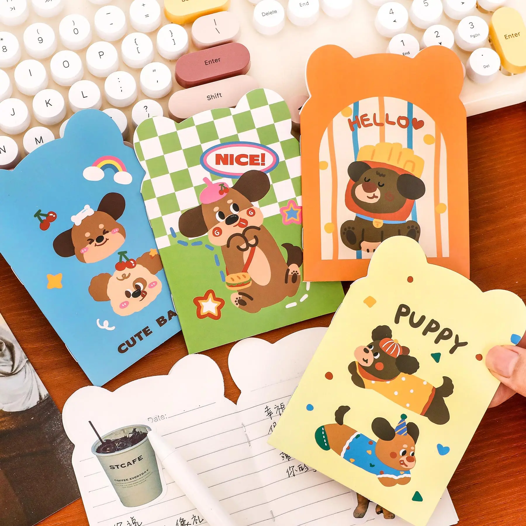 Papelería Kawaii, suministros escolares, accesorios de oficina, Bloc de notas de papel para rascar, diario, cuaderno estético de capibara