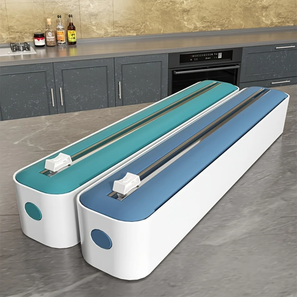 Dispensador y cortador de película adhesiva de doble bolsillo, máquina de sellado de cocina multifuncional, máquina de embalaje reutilizable - imagen 2