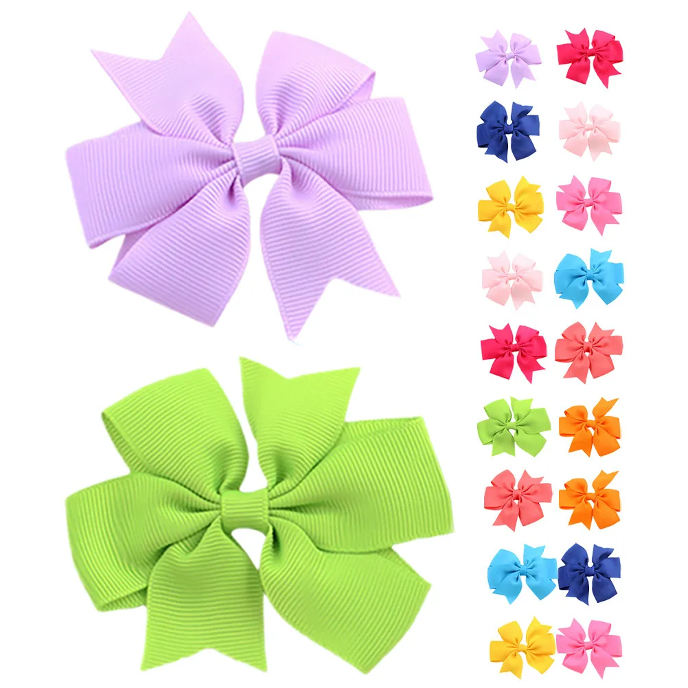 Lazos de cinta suaves para cabello infantil – Horquillas coloridas
