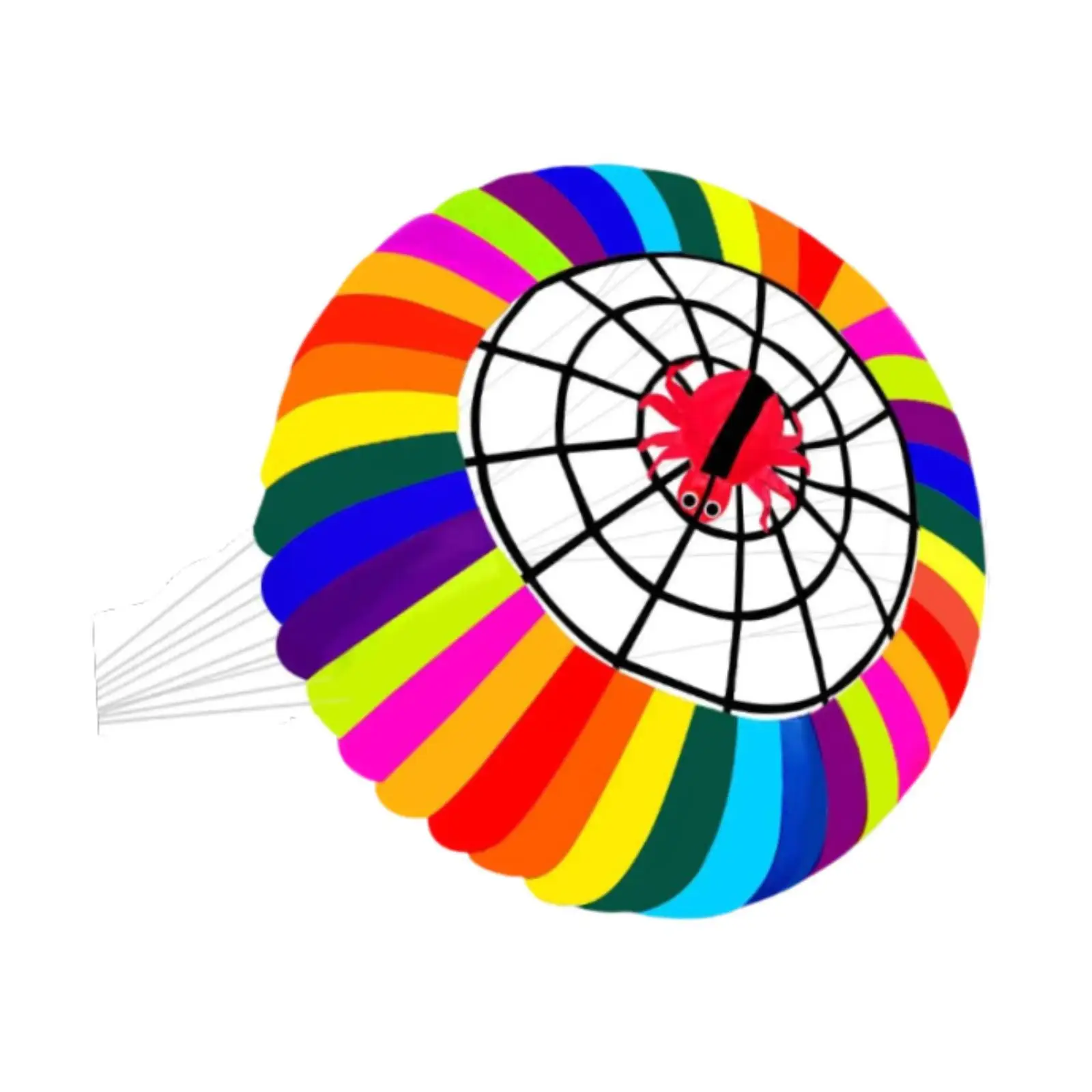Rainbow Ring Kite Colorful Rotating Bowl Crown 98 inch in Diameter Large Size for Park Kiting Beach Outdoor Kitesurfing Training