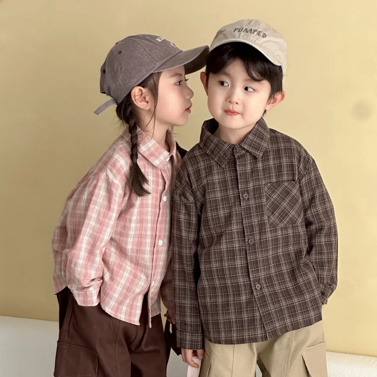 Camisa de manga larga para niños, abrigo de algodón a cuadros, novedad de otoño, cárdigan informal para bebé, camisa para niña - imagen 5