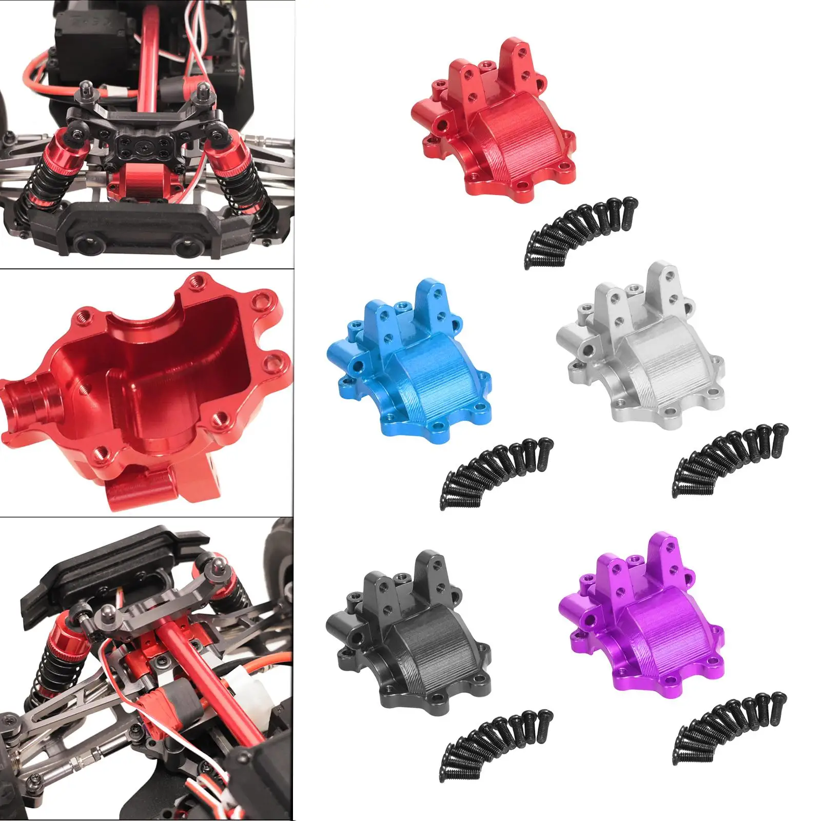 Aluminum Front Upper Under Gearbox Cover Differential Housing Replacement for 1:14 H14BM 14210 14209 RC Car Upgrades DIY Parts