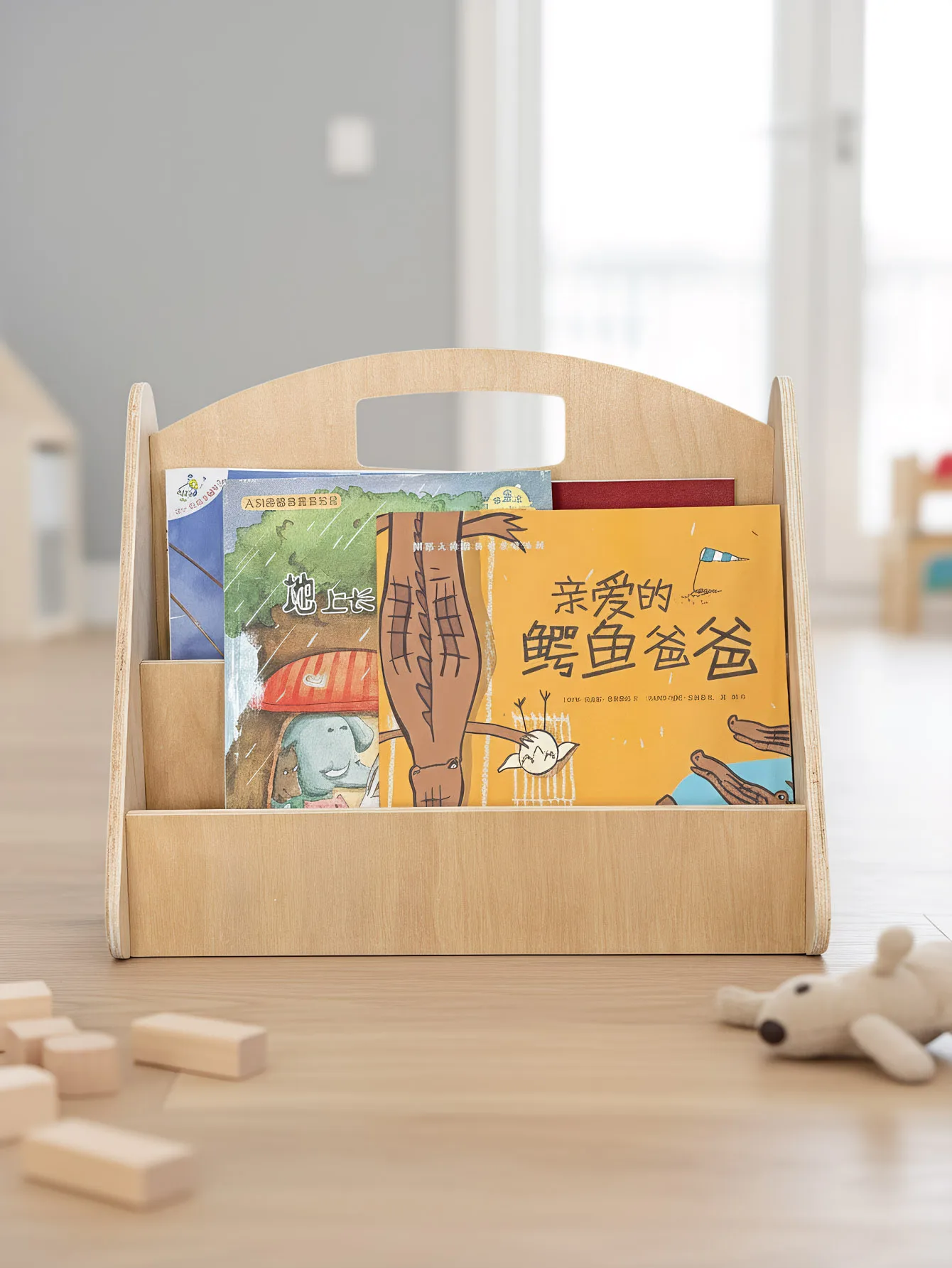 Estantería infantil Montessori de madera de doble cara - imagen 4