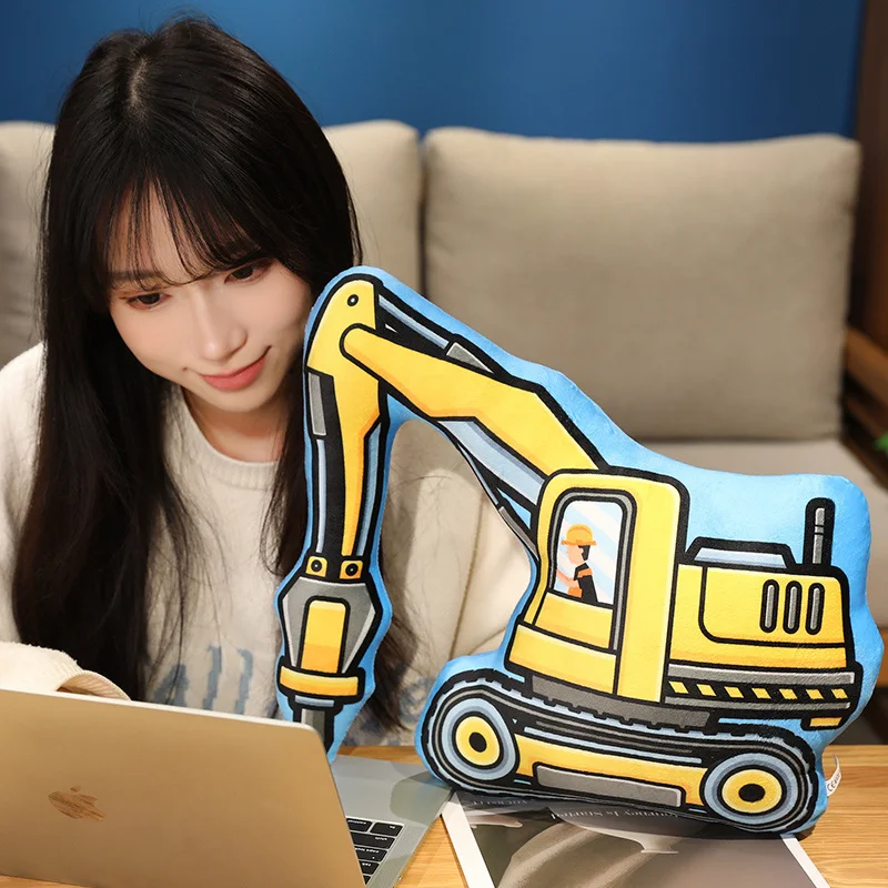 Peluche bulldozer excavadora – Juguete construcción suave para niños