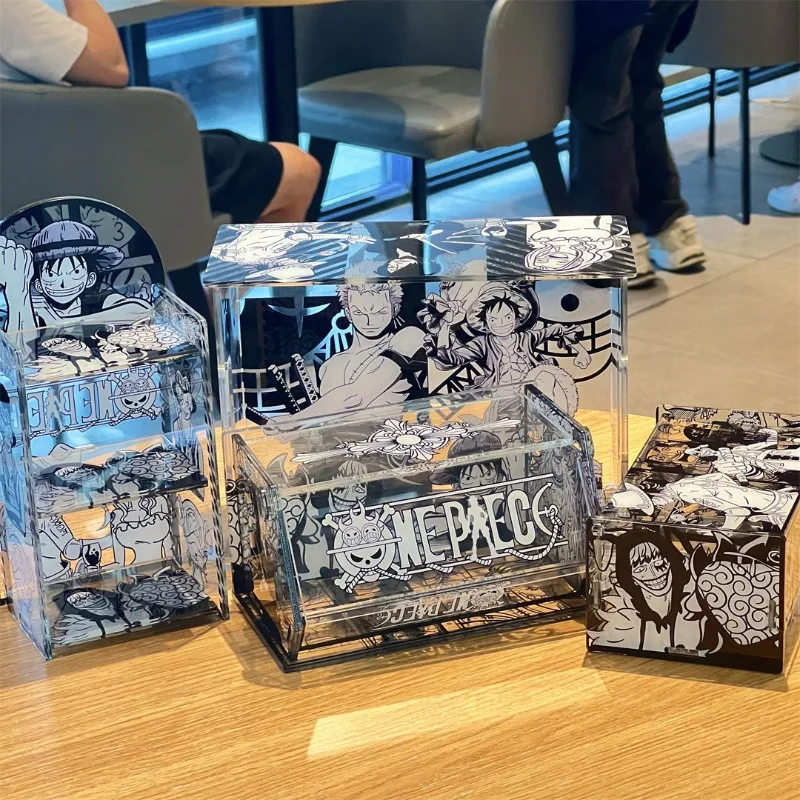 Caja de almacenamiento de una pieza Luffy, caja de almacenamiento de empalme acrílica, estante de almacenamiento extraíble DIY, caja de dulces, almacenamientos de escritorio, regalos de decoración - imagen 3