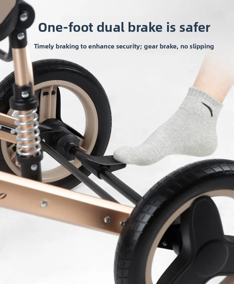 Cochecito Asiento bidireccional y carrito ligero plegable que absorbe los golpes - imagen 5