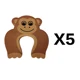 brown 5pcs