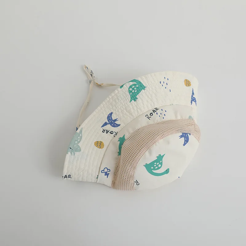 Sombrero de cubo para niños, novedad de verano, sombrero fino de malla para bebé, niño y niña, gorros de animales de dibujos animados bonitos, sombrero de pescador para niños al aire libre, gorra de pesca - imagen 5