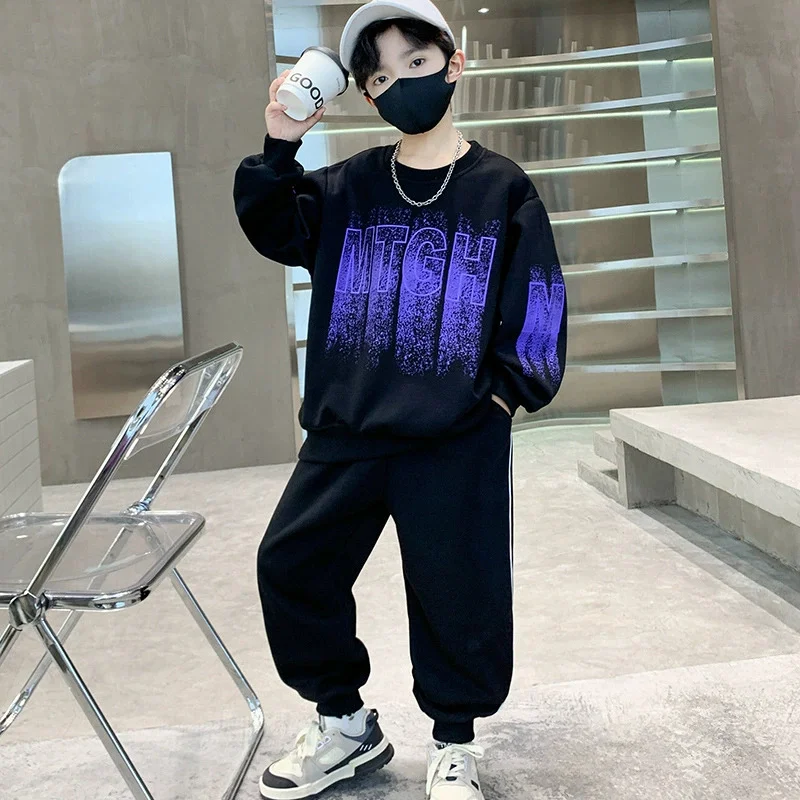 Conjuntos sudadera infantil con jersey holgado y pants - imagen 3