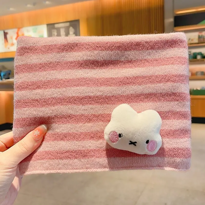 2025 Polaina para el cuello para niños Otoño/Invierno: forro polar grueso a prueba de viento, trabillas para las orejas, diseño de dibujos animados, bufanda cálida y versátil. - imagen 4