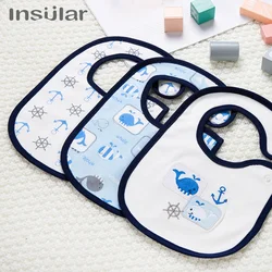 Insular Babero impermeable de algodón para bebé