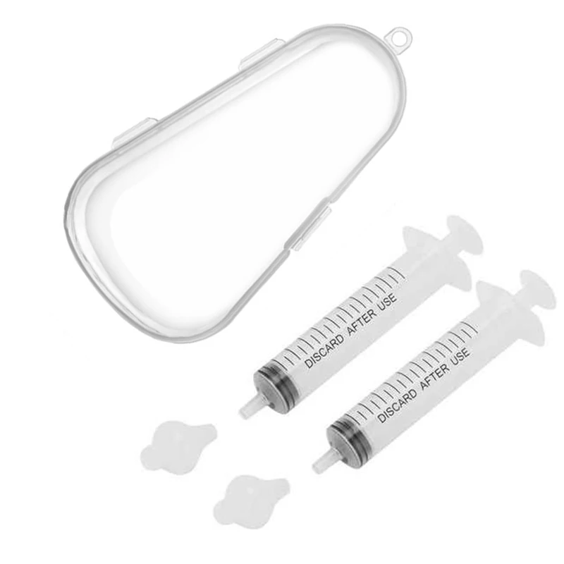 Limpiador de nariz para bebé, tubo de aguja de silicona PP, aspirador Nasal infantil, succión, rinitis de bebé, lavado Nasal para niños, 10ML