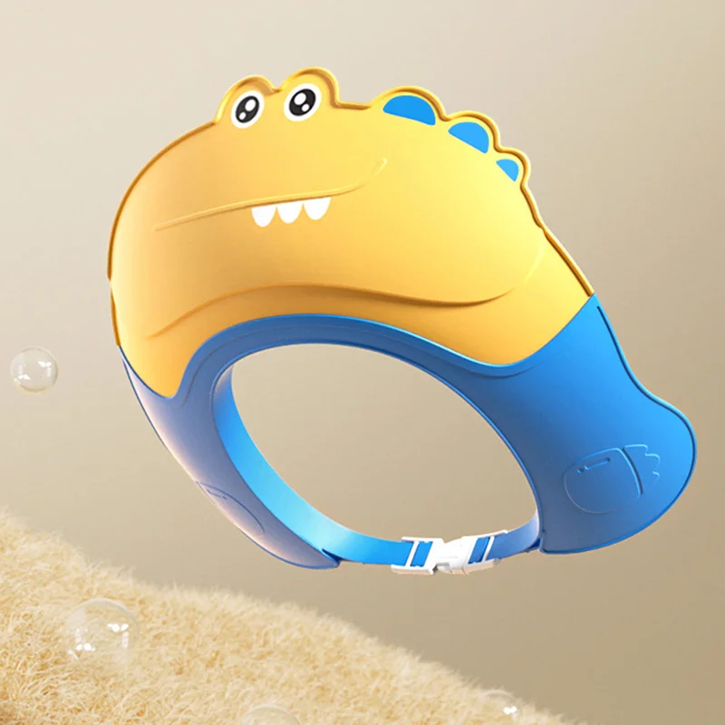 Gorro de champú para bebé, gorro de baño impermeable con bonitos dibujos para bebé, Protector de oídos para niños, artefacto de champú ajustable, gorro de ducha suave para recién nacido - imagen 2