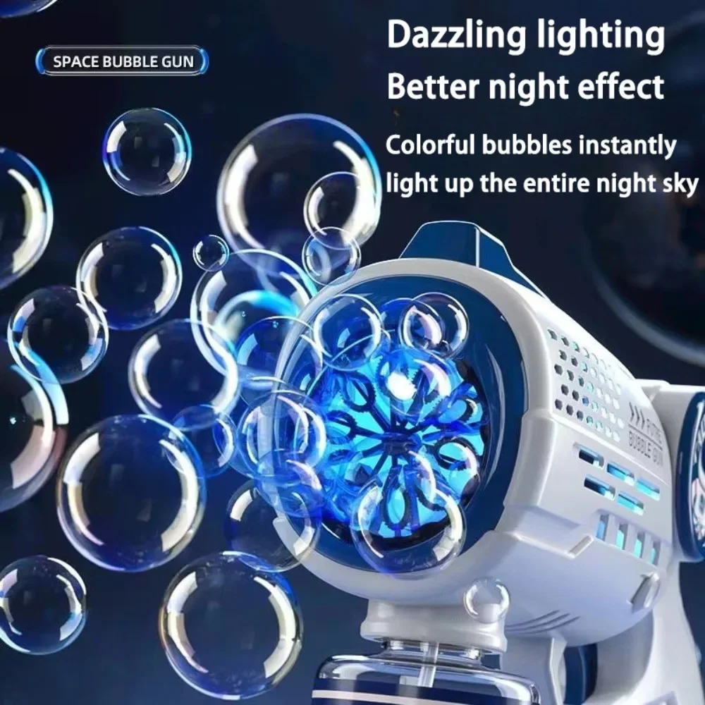 Pistola de burbujas astronauta eléctrica con luces – Juguete