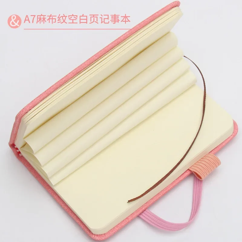 Cuaderno A7 recargable de lino con bloc de notas - imagen 5