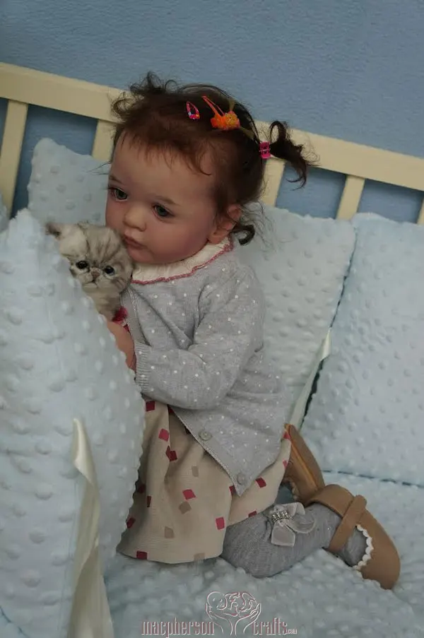 Piezas de muñeca sin terminar con pelo enraizado a mano, kit de muñeca realista Ayana de 24 pulgadas - imagen 3