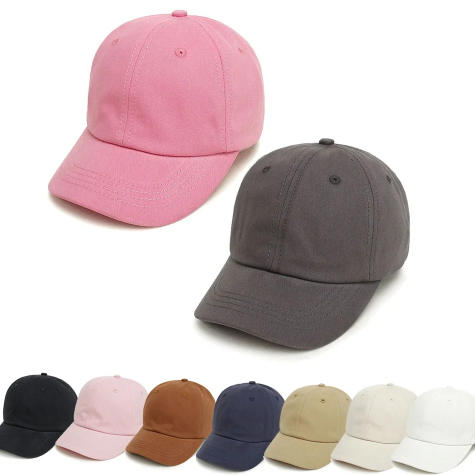 Gorras de béisbol para bebé y niña, sombrero para el sol de bajo perfil, para correr, accesorios de ropa, color rosa, negro, blanco y gris