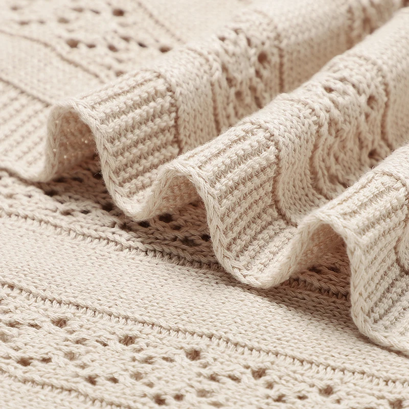 Mantas reversibles de punto suave para bebé, cubierta de algodón para recién nacido, cosas para cochecito, Moisés, accesorios de alfombrilla de 100x80cm - imagen 4