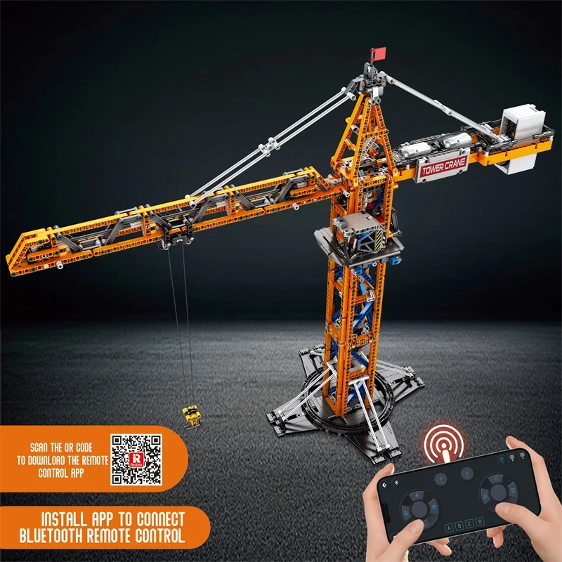 MOC Grúa de juguete RC eléctrica – Bloques construcción montaje - imagen 2