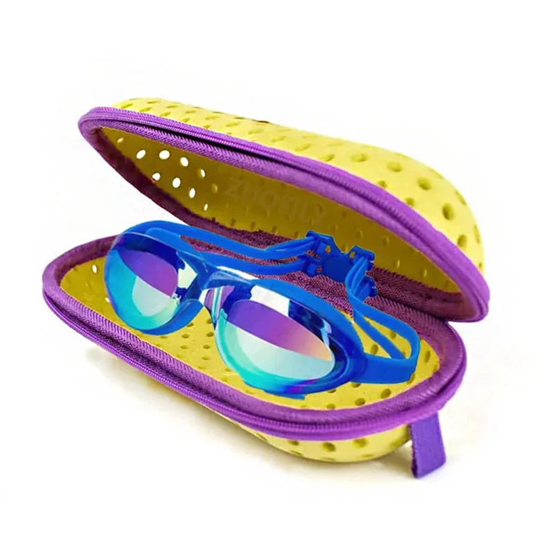 Caja de almacenamiento para gafas de natación, cubierta protectora con orificio de drenaje, cubierta protectora portátil para gafas de natación, 1 ud. - imagen 4