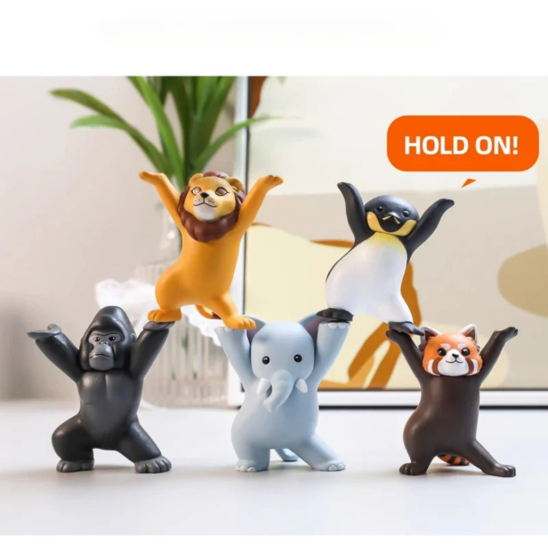 Cápsula de QUALIA japonesa, juguetes, portalápices de animales, serie pingüino, León, elefante, papelería, figura de acción de gato, adornos coleccionables - imagen 3