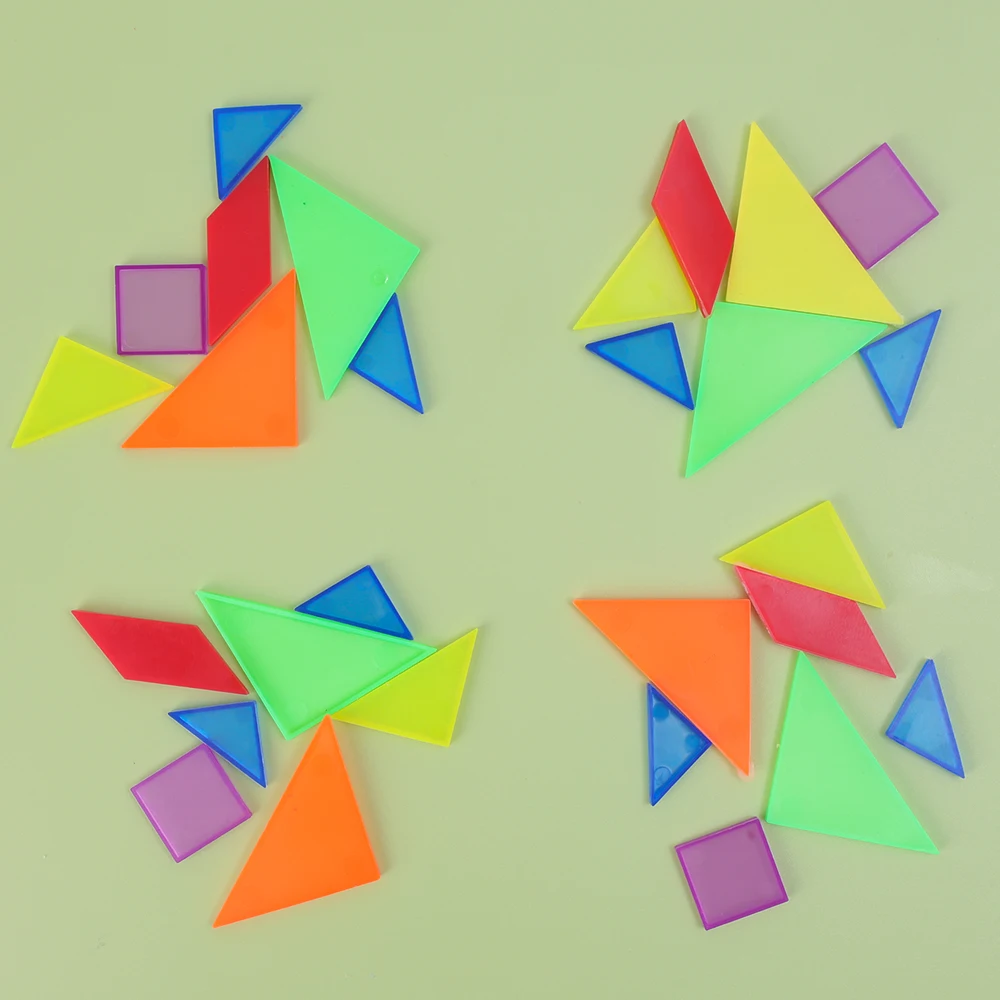 Mini tangram plástico para bebés – Juego cognitivo educación temprana - imagen 4