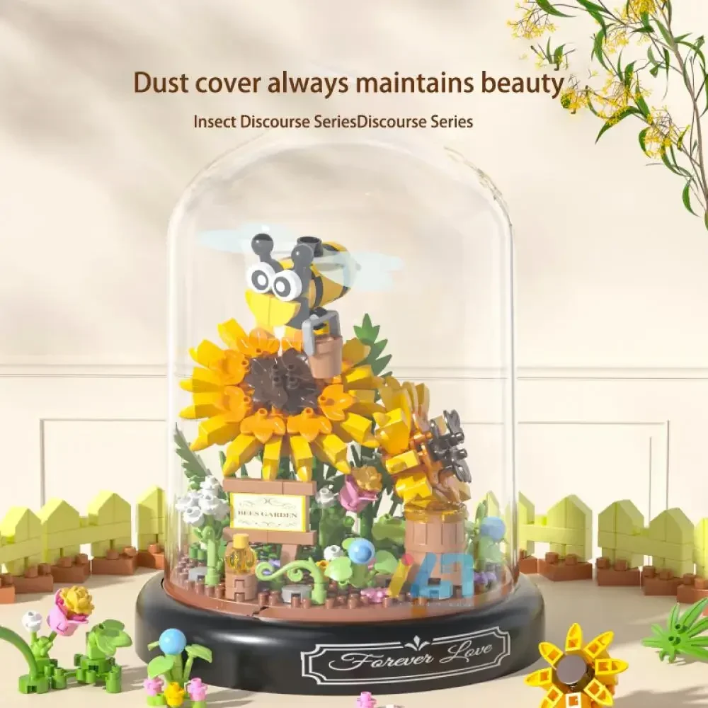 Bloques de construcción micro para niños girasol – Cubierta expositora - imagen 4
