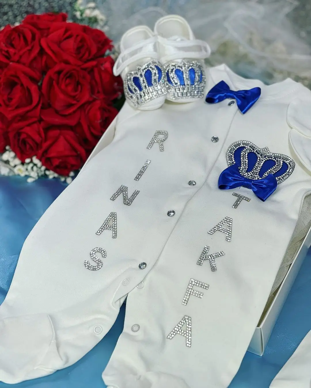 Conjunto de ropa para bebé recién nacido, productos de algodón Real para el cuidado infantil, traje de cuerpo, camisa, pantalones, sombrero, 5 piezas, origen de Turquía - imagen 4