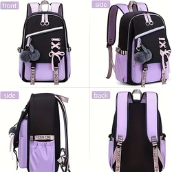 Mochila escolar impermeable de nailon de gran capacidad para niños