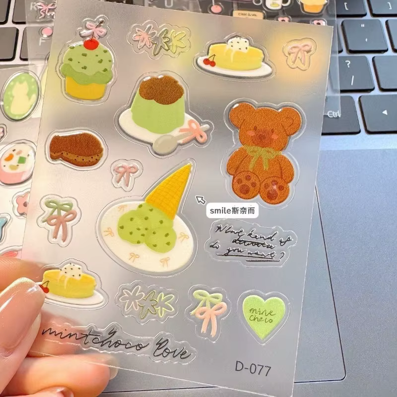 Pegatinas para niños de gelatina – Dibujos animados impermeables - imagen 5