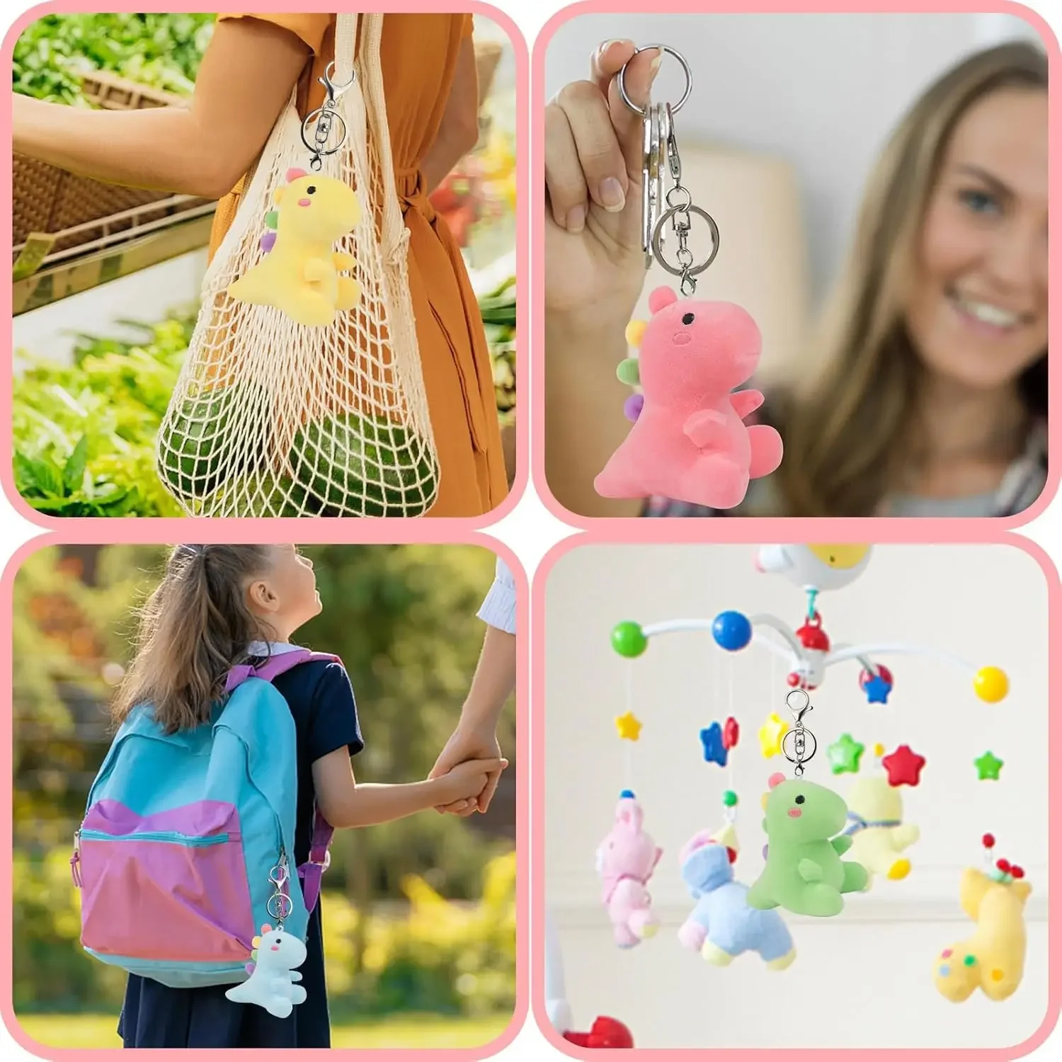 Llavero peluche de dinosaurio suave para niños – Juguete tierno - imagen 4