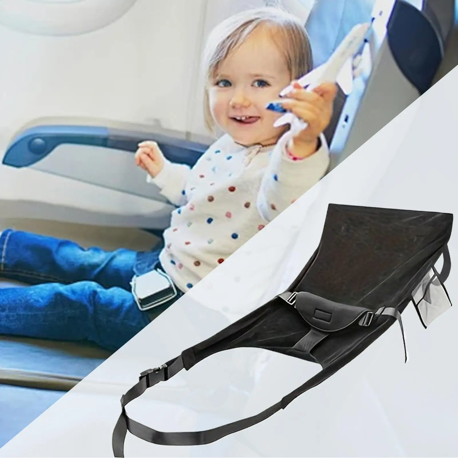 Extensor de asiento de avión para niños pequeños, extensor de asiento de avión plegable, viaje de vuelo para bebé, imprescindible para avión, familia al aire libre - imagen 4